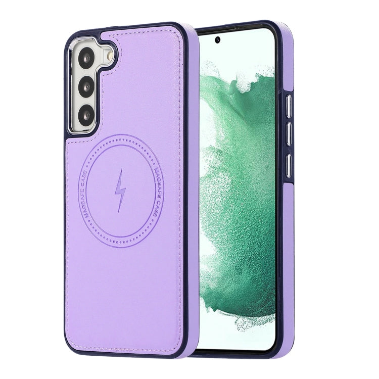 For Samsung Galaxy S23+ 5G Side Leather Magsafe Phone Case(Light Purple) - Galaxy S23+ 5G Cases by PMC TechLife | Online Shopping South Africa | PMC TechLife