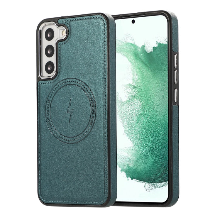 For Samsung Galaxy S23+ 5G Side Leather Magsafe Phone Case(Green) - Galaxy S23+ 5G Cases by PMC TechLife | Online Shopping South Africa | PMC TechLife