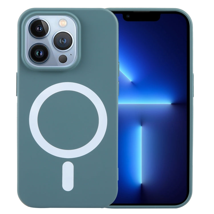 For iPhone 13 Pro Max MagSafe Liquid Silicone Phone Case(Deep Green) - iPhone 13 Pro Max Cases by PMC TechLife | Online Shopping South Africa | PMC TechLife