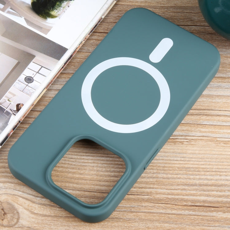 For iPhone 13 Pro MagSafe Liquid Silicone Phone Case(Deep Green) - iPhone 13 Pro Cases by PMC TechLife | Online Shopping South Africa | PMC TechLife