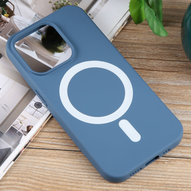 For iPhone 12 Pro MagSafe Liquid Silicone Phone Case(Blue) - iPhone 12 / 12 Pro Cases by PMC TechLife | Online Shopping South Africa | PMC TechLife