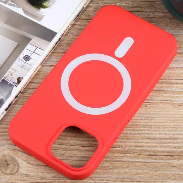 For iPhone 11 MagSafe Liquid Silicone Phone Case(Red) - iPhone 11 Cases by PMC TechLife | Online Shopping South Africa | PMC TechLife