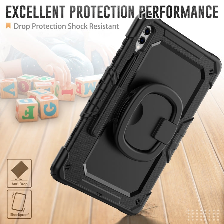 For Samsung Galaxy Tab S9+ / S10+ D Type Silicone Hybrid PC Tablet Case with Handle Holder(Black) - free shipping - PMC Jewellery - Order now!