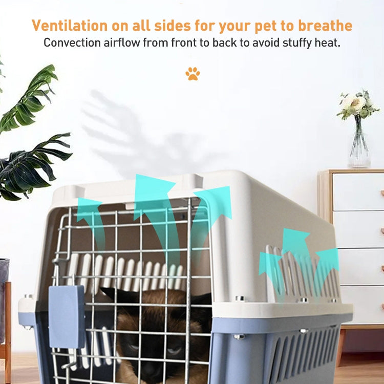 Pet Aviation Box Portable Travel Cat Cage Small Dog Air Transport Box 48x32x30cm(Orange) - Pet Storages & Bags by PMC TechLife | Online Shopping South Africa | PMC TechLife | Buy Now Pay Later Mobicred