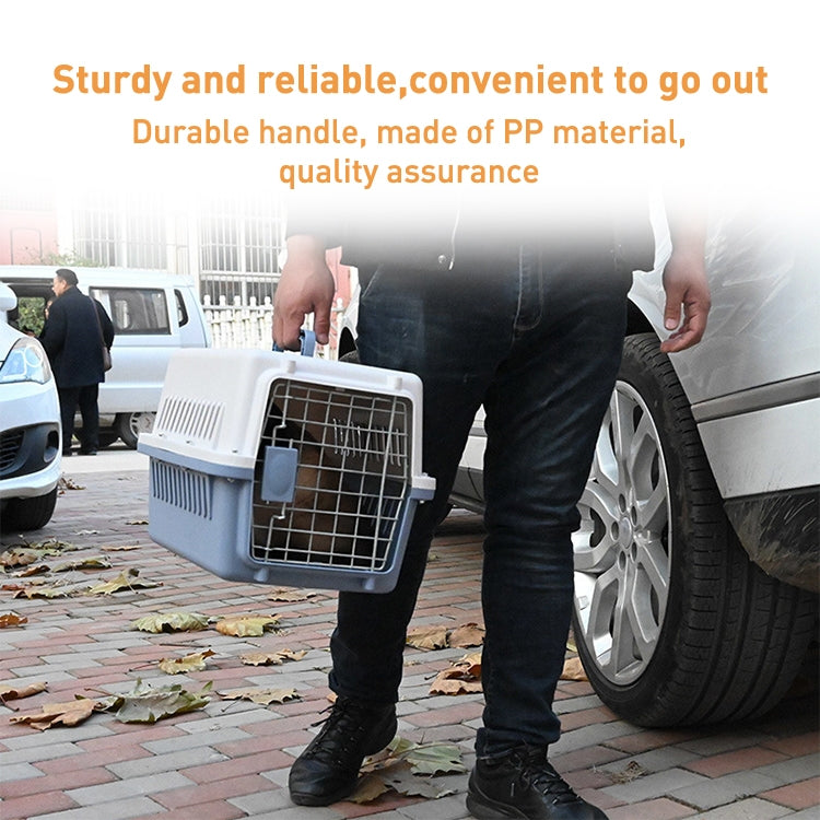 Pet Aviation Box Portable Travel Cat Cage Small Dog Air Transport Box 48x32x30cm(Orange) - Pet Storages & Bags by PMC TechLife | Online Shopping South Africa | PMC TechLife | Buy Now Pay Later Mobicred