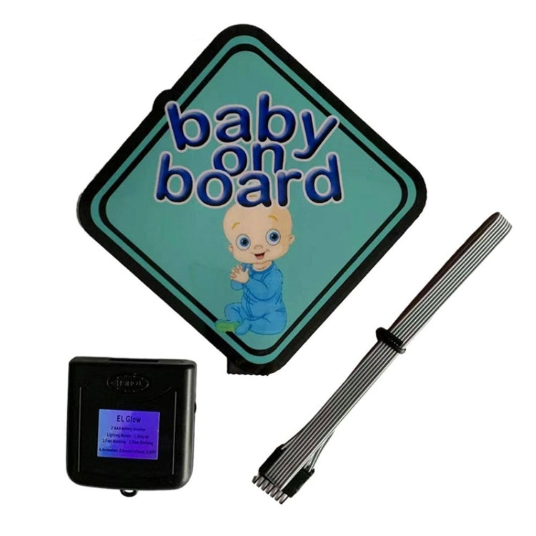 EL Luminous Car Stickers Cold Light Car Stickers Car Luminous Pattern Decoration(Baby On Board) - Decorative Sticker by PMC TechLife | Online Shopping South Africa | PMC TechLife | Buy Now Pay Later Mobicred