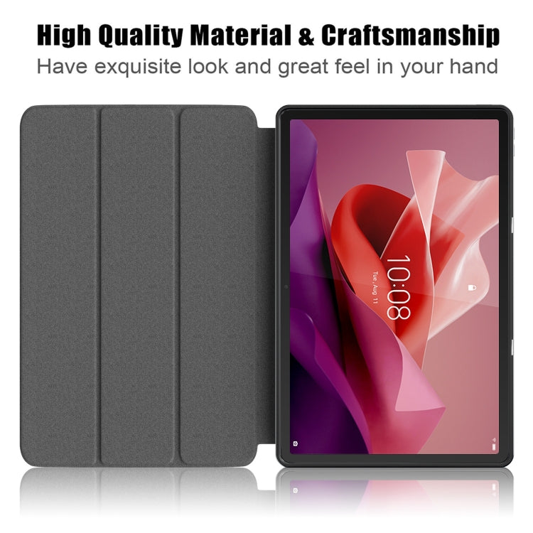 For Lenovo Tab P12 12.7 /P12 Pro 2nd Gen 3-folding Painted TPU Smart Leather Tablet Case(Milky Way) - Lenovo by PMC TechLife | Online Shopping South Africa | PMC TechLife | Buy Now Pay Later Mobicred