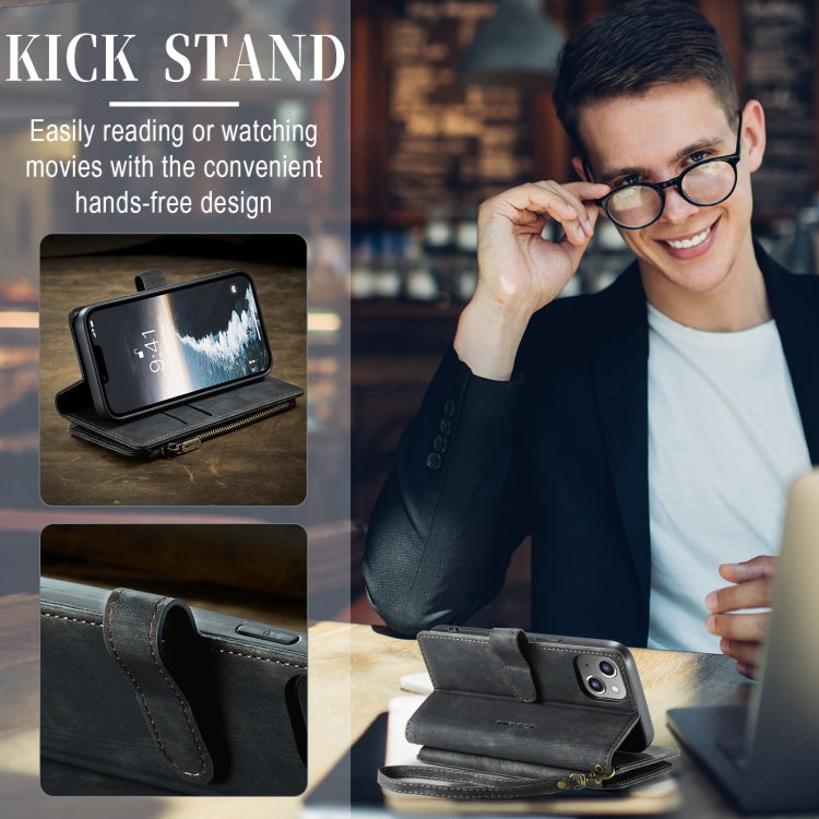 For iPhone 15 CaseMe C30 Multifunctional Leather Phone Case(Black) - free shipping - PMC Jewellery - Order now!