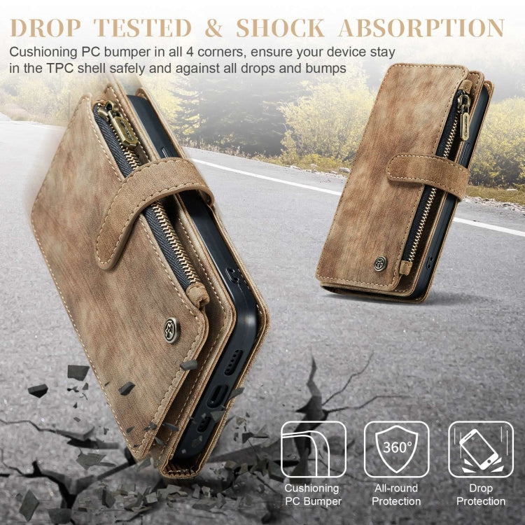 For iPhone 15 Plus CaseMe C30 Multifunctional Leather Phone Case(Brown) - free shipping - PMC Jewellery - Order now!