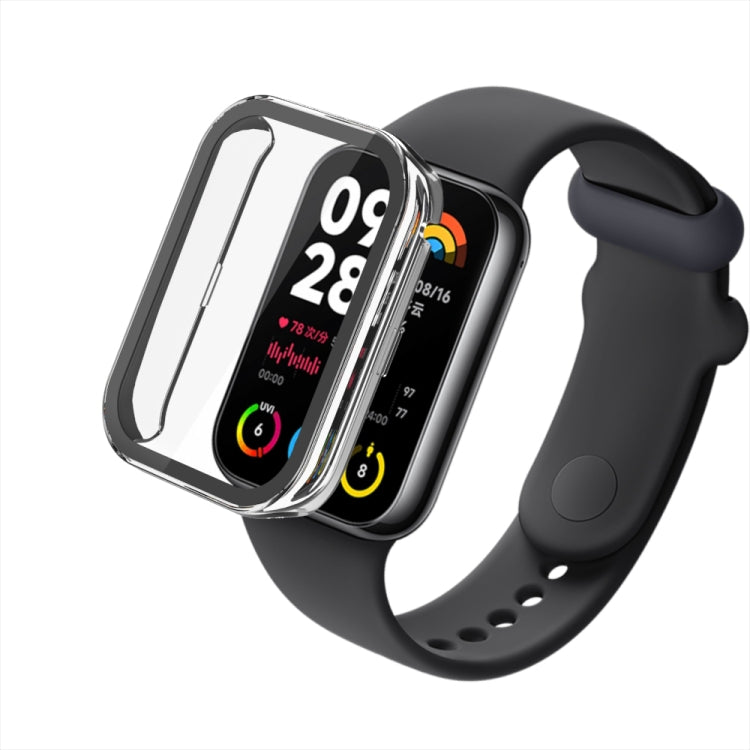 For Xiaomi Mi Band 8 Pro PC + Tempered Film Integrated Watch Protective Case(Pink) - Watch Cases by PMC TechLife | Online Shopping South Africa | PMC TechLife | Buy Now Pay Later Mobicred