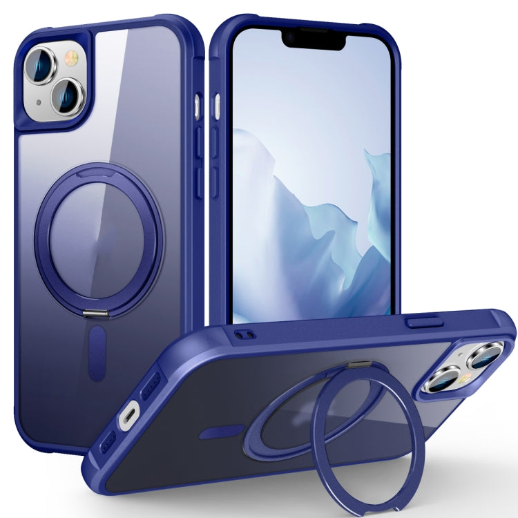 For iPhone 15 MagSafe Magnetic Rotating Holder Phone Case(Klein Blue) - iPhone 15 Cases by PMC TechLife | Online Shopping South Africa | PMC TechLife