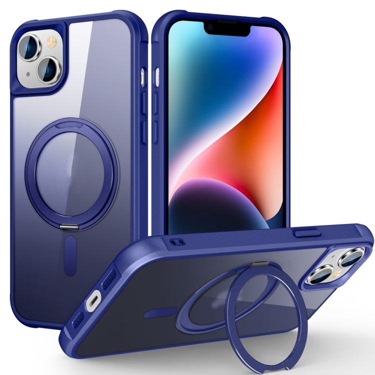 For iPhone 14 / 13 MagSafe Magnetic Rotating Holder Phone Case(Klein Blue) - iPhone 14 Cases by PMC TechLife | Online Shopping South Africa | PMC TechLife