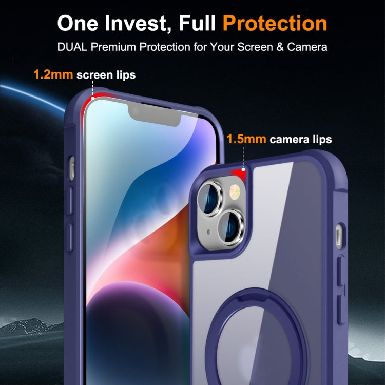 For iPhone 14 / 13 MagSafe Magnetic Rotating Holder Phone Case(Klein Blue) - iPhone 14 Cases by PMC TechLife | Online Shopping South Africa | PMC TechLife