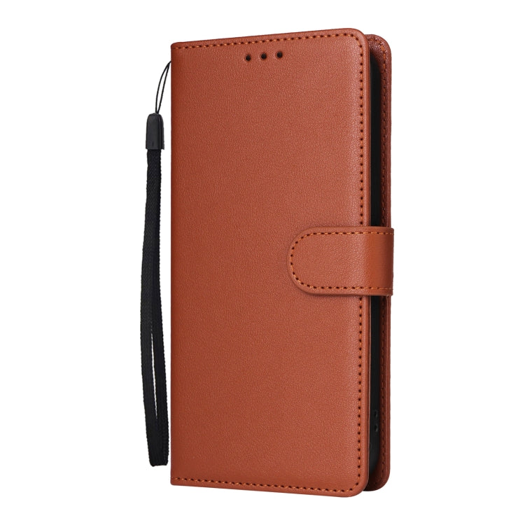 For iPhone 16 Pro Max Multifunctional Horizontal Flip Leather Phone Case with Three Card Slots(Brown) - iPhone 16 Pro Max Cases by PMC TechLife | Online Shopping South Africa | PMC TechLife | Buy Now Pay Later Mobicred