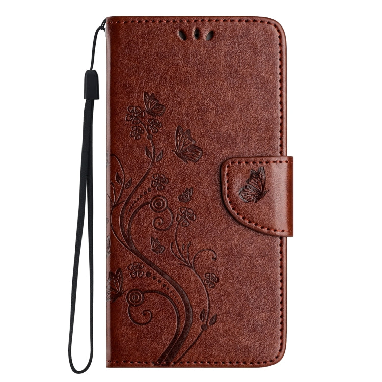 For iPhone 16 Pro Max Butterfly Flower Pattern Flip Leather Phone Case(Brown) - iPhone 16 Pro Max Cases by PMC TechLife | Online Shopping South Africa | PMC TechLife | Buy Now Pay Later Mobicred