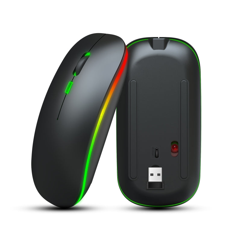 HXSJ M40 2.4GHZ 800,1200,1600dpi Third Gear Adjustment Colorful Wireless Mouse USB Rechargeable(Black) - free shipping - PMC TechLife - Order now!