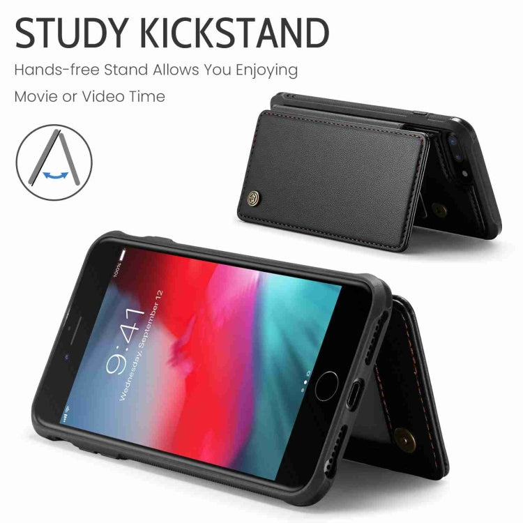 For iPhone 8 Plus / 7 Plus CaseMe C22 Card Slots Holder RFID Anti-theft Phone Case(Black) - free shipping - PMC Jewellery - Order now!