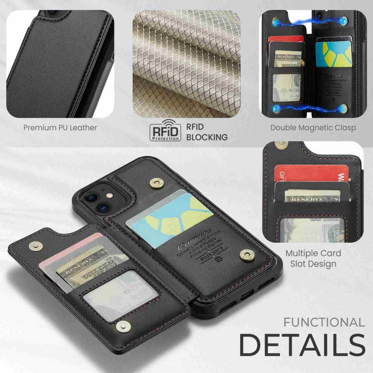 For iPhone 11 CaseMe C22 Card Slots Holder RFID Anti-theft Phone Case(Black) - free shipping - PMC Jewellery - Order now!