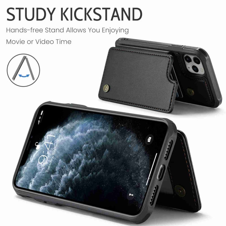 For iPhone 11 Pro CaseMe C22 Card Slots Holder RFID Anti-theft Phone Case(Black) - free shipping - PMC Jewellery - Order now!