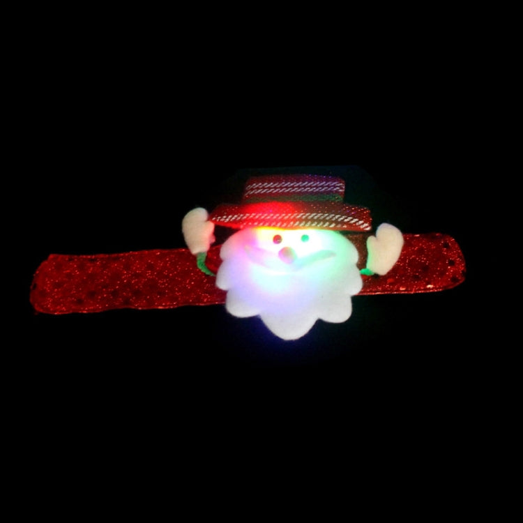 Santa Style Flash Light Merry Christmas Slap Pat Circle Wristband(Sequins Light Santa Claus) - Christmas Wearable Decoration by PMC TechLife | Online Shopping South Africa | PMC TechLife | Buy Now Pay Later Mobicred