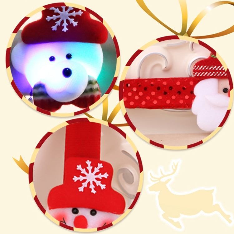 Santa Style Flash Light Merry Christmas Slap Pat Circle Wristband(Sequins Light Bear) - Christmas Wearable Decoration by PMC TechLife | Online Shopping South Africa | PMC TechLife | Buy Now Pay Later Mobicred