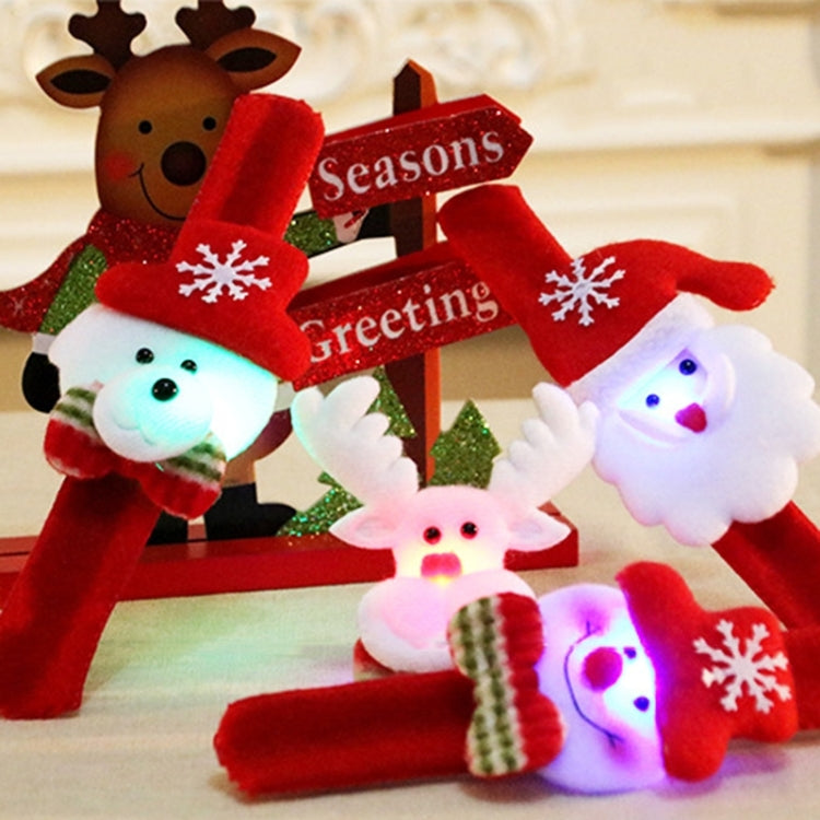 Santa Style Flash Light Merry Christmas Slap Pat Circle Wristband(Sequins Light Snowman) - Christmas Wearable Decoration by PMC TechLife | Online Shopping South Africa | PMC TechLife | Buy Now Pay Later Mobicred