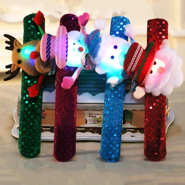 Santa Style Flash Light Merry Christmas Slap Pat Circle Wristband(Sequins Light Snowman) - Christmas Wearable Decoration by PMC TechLife | Online Shopping South Africa | PMC TechLife | Buy Now Pay Later Mobicred