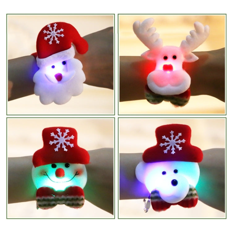 Santa Style Flash Light Merry Christmas Slap Pat Circle Wristband(Sequins Light Santa Claus) - Christmas Wearable Decoration by PMC TechLife | Online Shopping South Africa | PMC TechLife | Buy Now Pay Later Mobicred