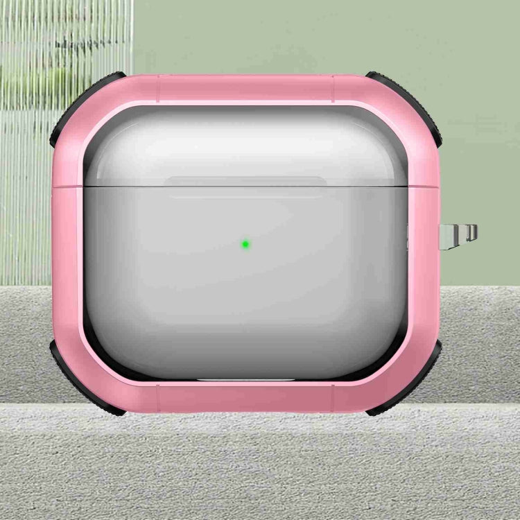 For AirPods 3 Thunder Transparent Armor Wireless Earphones Protective Case(Pink) - For AirPods 3 by PMC Jewellery | Online Shopping South Africa | PMC Jewellery | Buy Now Pay Later Mobicred