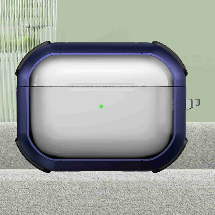 For AirPods Pro Thunder Transparent Armor Wireless Earphones Protective Case(Blue) - For AirPods Pro by PMC Jewellery | Online Shopping South Africa | PMC Jewellery | Buy Now Pay Later Mobicred