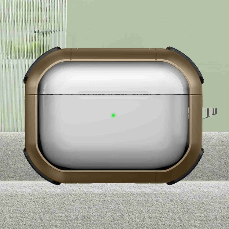 For AirPods Pro Thunder Transparent Armor Wireless Earphones Protective Case(Brown) - For AirPods Pro by PMC Jewellery | Online Shopping South Africa | PMC Jewellery | Buy Now Pay Later Mobicred