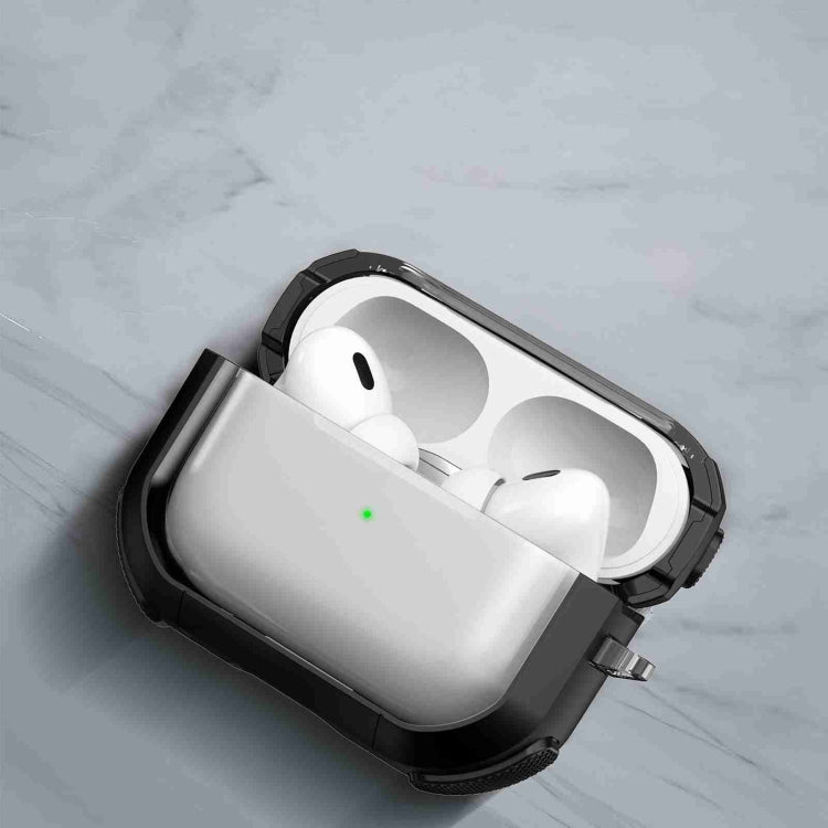 For AirPods Pro 2 Thunder Transparent Armor Wireless Earphones Protective Case(Green) - For AirPods Pro 2 by PMC Jewellery | Online Shopping South Africa | PMC Jewellery | Buy Now Pay Later Mobicred