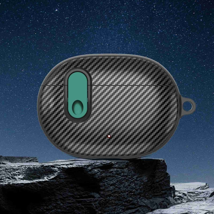 For Beats Studio Buds Switch Carbon Fiber Wireless Earphones Protective Case(Black Green) - Other Case by PMC Jewellery | Online Shopping South Africa | PMC Jewellery | Buy Now Pay Later Mobicred