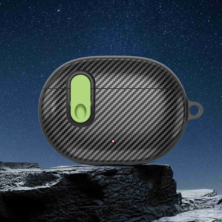 For Beats Studio Buds Switch Carbon Fiber Wireless Earphones Protective Case(Black Light Green) - Other Case by PMC Jewellery | Online Shopping South Africa | PMC Jewellery | Buy Now Pay Later Mobicred