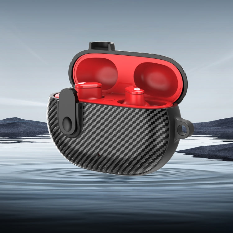 For Beats Studio Buds Switch Carbon Fiber Wireless Earphones Protective Case(Black White) - Other Case by PMC Jewellery | Online Shopping South Africa | PMC Jewellery | Buy Now Pay Later Mobicred