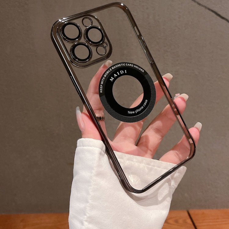 For iPhone 15 Plus Magsafe Electroplate PC Phone Case(Black) - iPhone 15 Plus Cases by PMC TechLife | Online Shopping South Africa | PMC TechLife