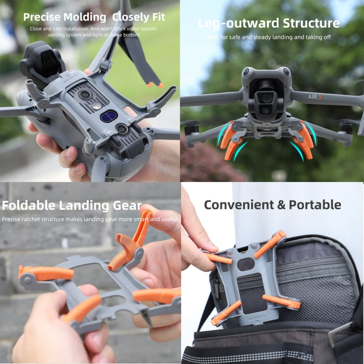 For DJI Air 3 Sunnylife LG664 Foldable Spider Landing Gear(Orange) - Landing Gear by Sunnylife | Online Shopping South Africa | PMC TechLife | Buy Now Pay Later Mobicred