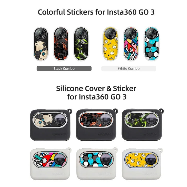 For Insta360 GO 3 Sunnylife Silicone Case Stickers Skin Wrap Lens Cover with Neck Strap(White) - Case & Bags by Sunnylife | Online Shopping South Africa | PMC TechLife | Buy Now Pay Later Mobicred
