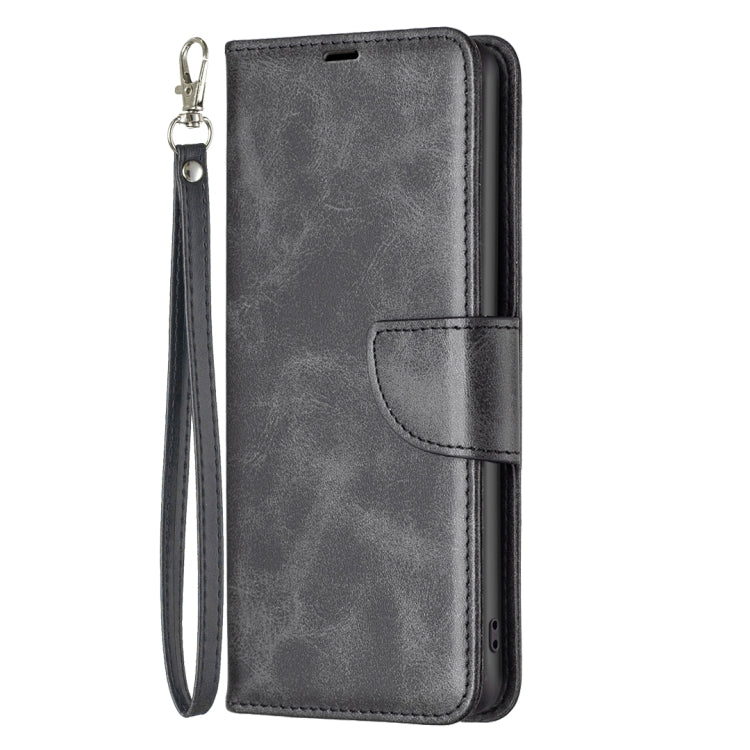 For Honor X7b Lambskin Texture Pure Color Flip Leather Phone Case(Black) - Honor Cases by PMC TechLife | Online Shopping South Africa | PMC TechLife