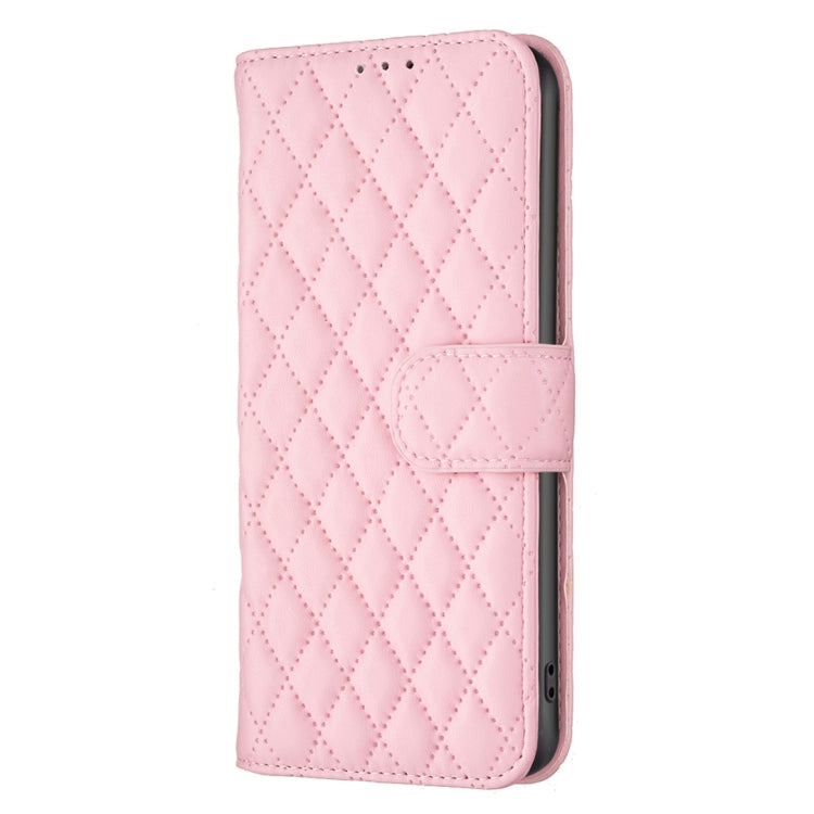 For Honor X7b Diamond Lattice Wallet Flip Leather Phone Case(Pink) - Honor Cases by PMC TechLife | Online Shopping South Africa | PMC TechLife | Buy Now Pay Later Mobicred