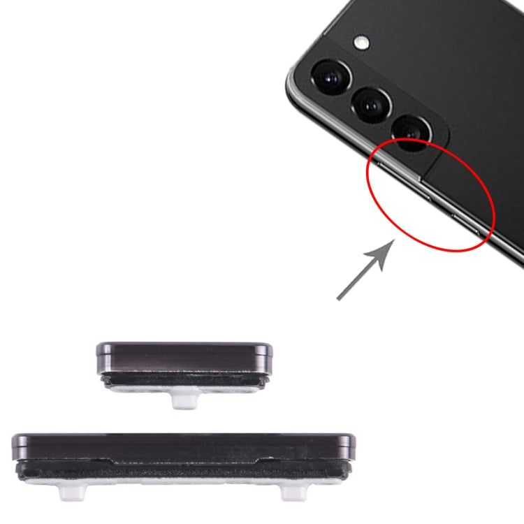 For Samsung Galaxy S22 5G SM-S901 10pcs Power Button + Volume Control Button(Black) - free shipping - PMc TechLife - Order now!
