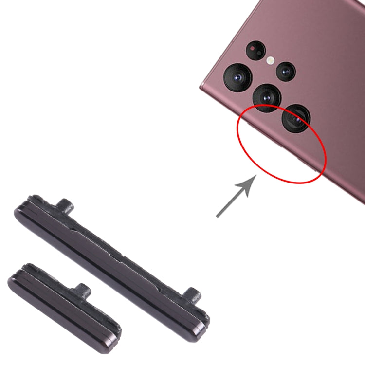 For Samsung Galaxy S22 Ultra 5G SM-S908 10pcs Power Button + Volume Control Button(Black) - free shipping - PMc TechLife - Order now!