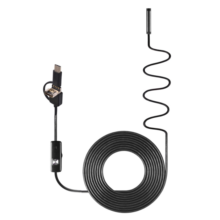 AN100 3 in 1 IP67 Waterproof USB-C / Type-C + Micro USB + USB HD Endoscope Snake Tube Inspection Camera for Parts of OTG Function Android Mobile Phone, with 6 LEDs, Lens Diameter:7mm(Length: 2m) - free shipping - PMC Jewellery - Order now!