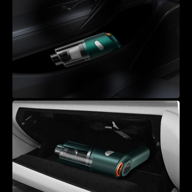 KBN-010 10000Pa Powerful Car Cordless Vacuum Cleaner Handheld Cleaning Tool, Spec:Deluxe Version(Dark Green) - Vacuum Cleaner by PMC TechLife | Online Shopping South Africa | PMC TechLife | Buy Now Pay Later Mobicred