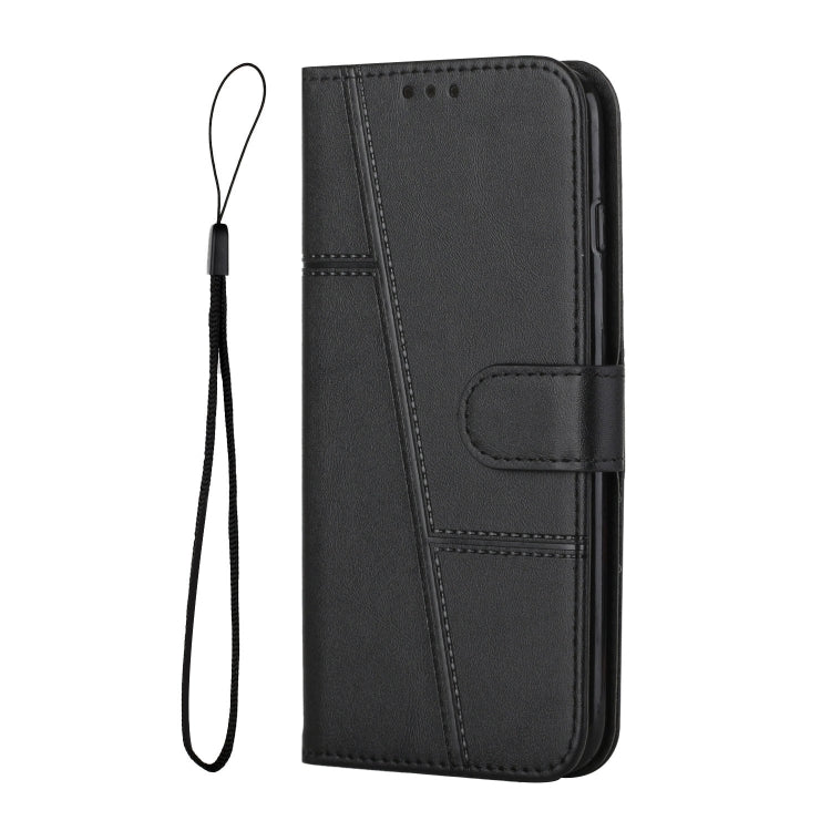 For Motorola Edge 2024 Stitching Calf Texture Buckle Leather Phone Case(Black) - Motorola Cases by PMC Jewellery | Online Shopping South Africa | PMC Jewellery | Buy Now Pay Later Mobicred