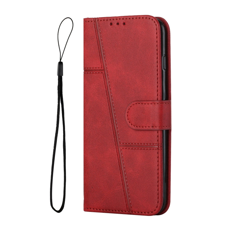 For Motorola Edge 2024 Stitching Calf Texture Buckle Leather Phone Case(Red) - Motorola Cases by PMC Jewellery | Online Shopping South Africa | PMC Jewellery | Buy Now Pay Later Mobicred