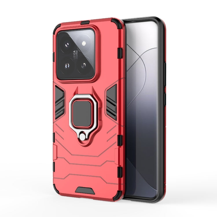 For Xiaomi 14 Pro Shockproof PC + TPU Holder Phone Case(Red) - 14 Pro Cases by PMC TechLife | Online Shopping South Africa | PMC TechLife | Buy Now Pay Later Mobicred