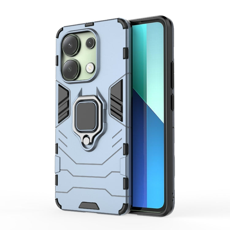 For Xiaomi Redmi Note 13 4G Shockproof PC + TPU Holder Phone Case(Navy Blue) - Note 13 Cases by PMC TechLife | Online Shopping South Africa | PMC TechLife | Buy Now Pay Later Mobicred
