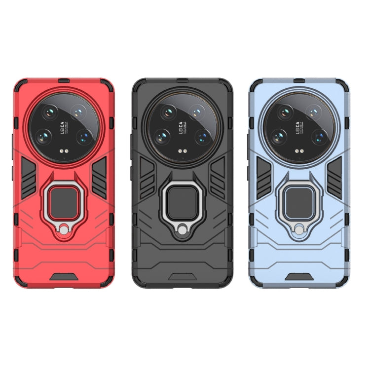 For Xiaomi 14 Ultra Shockproof PC + TPU Holder Phone Case(Navy Blue) -  by PMC TechLife | Online Shopping South Africa | PMC TechLife | Buy Now Pay Later Mobicred