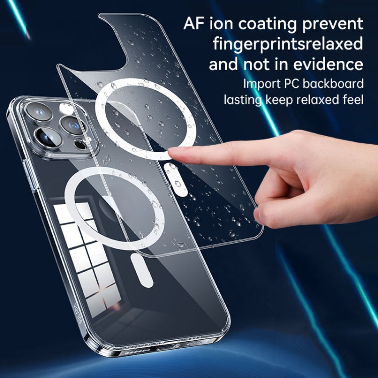 For iPhone 16 Pro Max SULADA Jingpin Series MagSafe All-inclusive Lens Electroplated TPU Phone Case(Transparent Blue) - free shipping - PMC Jewellery - Order now!